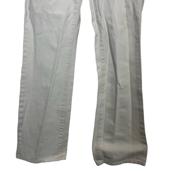 MICHAEL KORS White Blue Ribbon Waist Band Bootcut Boot Cut !00% Cotton Jeans 4 - Picture 4 of 16